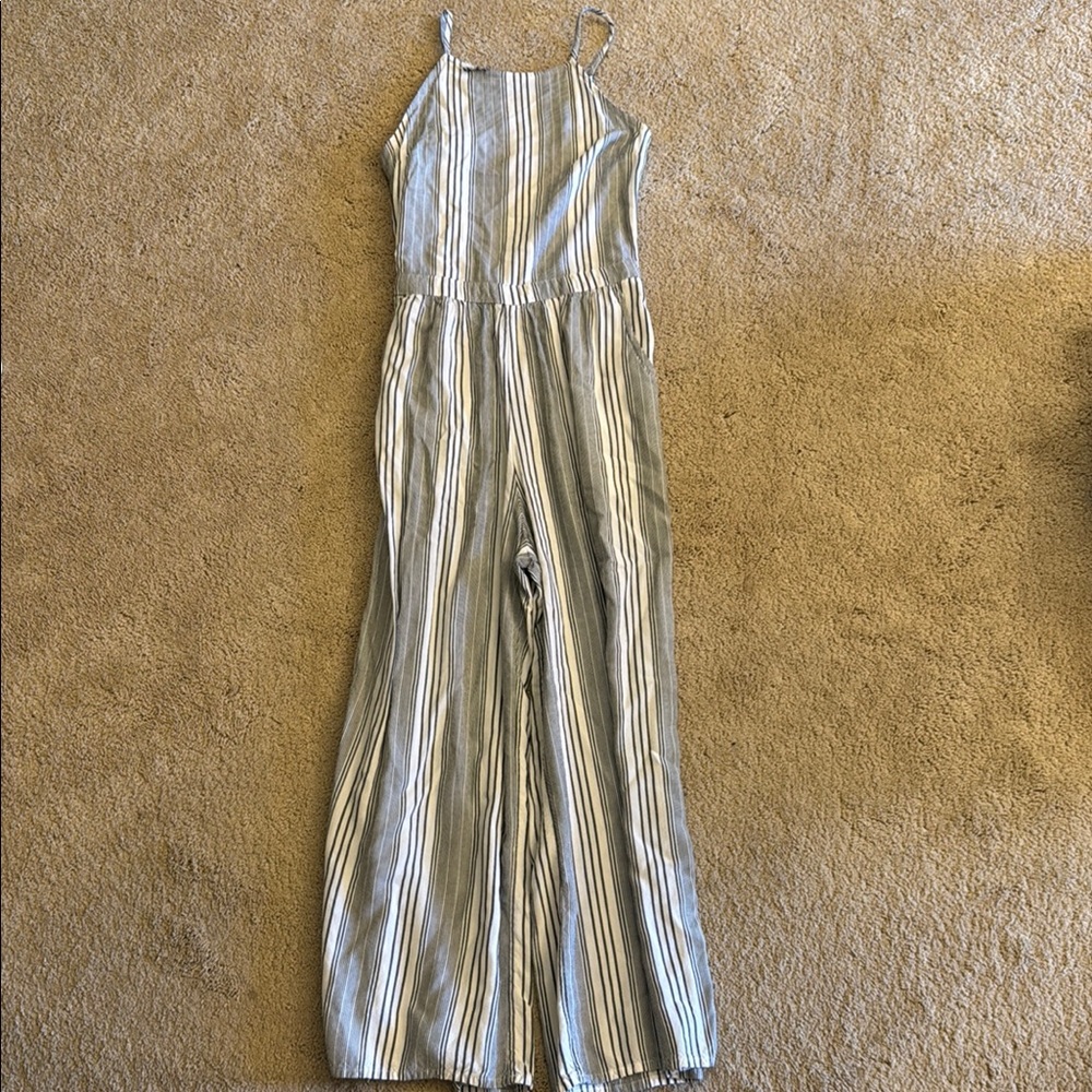 Striped Halter Neck Jumpsuit